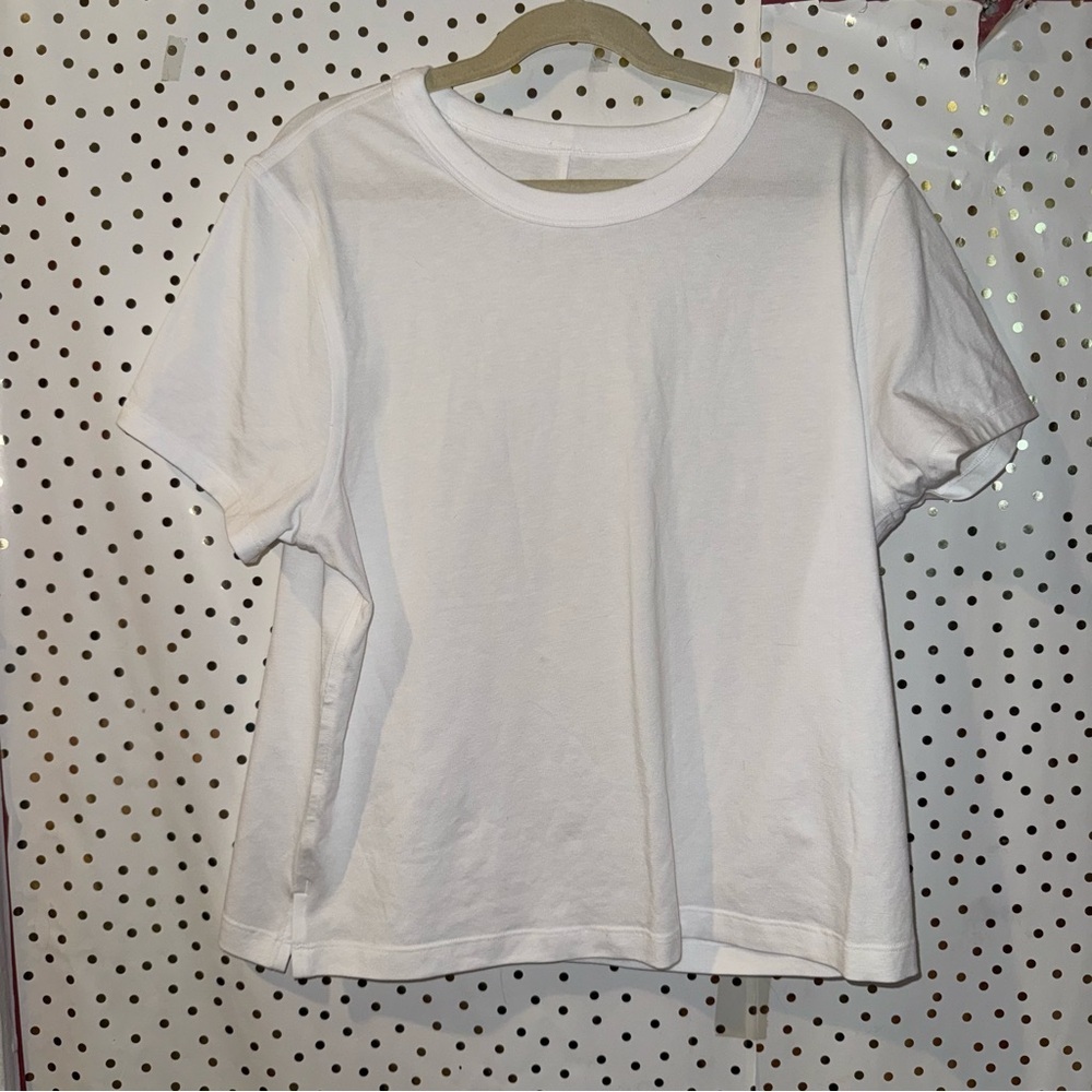 Lululemon White Crewneck Tee